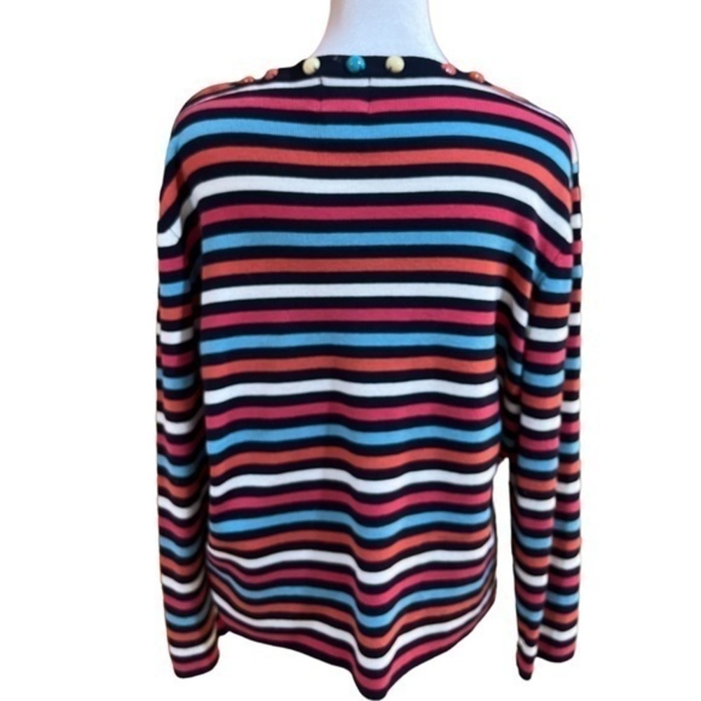 Ruby Rd Stripped Cardigan Sweater - Picture 7 of 9